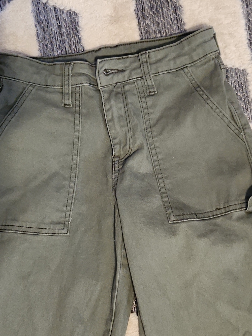 YMI Olive Green Cargo Jogger Pants - Picture 4 of 7